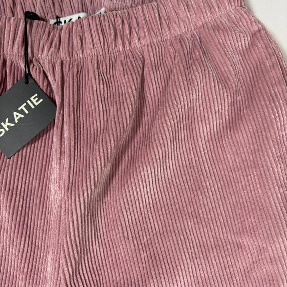 Skatie Corduroy Pants Women S Pink Wide Leg Baggy Venice Pull On Stretch NWT - Picture 5 of 13